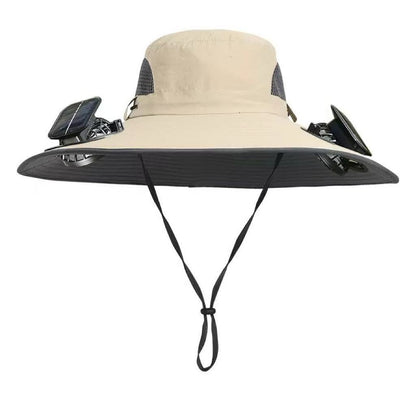 Solar USB Fan Hat with Dual Cooling and Sun Protection - Noman Store LLC