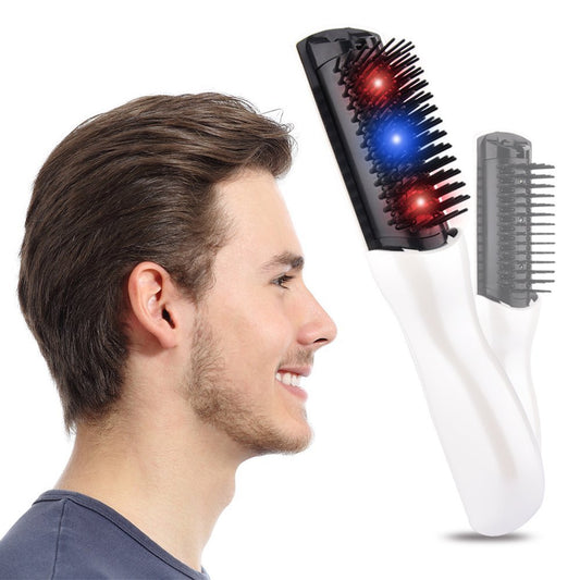 Electric Head Massage Comb Healthy Scalp Vibration Comb Portable Household Battery Massage Comb - NOMAN STORE LLC