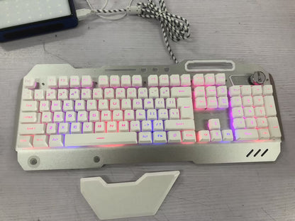 ErgonomicWired Gaming Keyboard with RGB Backlight Phone Holder - NOMAN STORE LLC