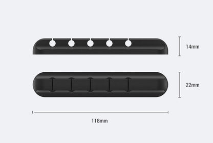 Silicone USB Cable Winder Desktop Cable Organizer Management Multipurpose Clips Cables Protector For Wired Headphones - NOMAN STORE LLC