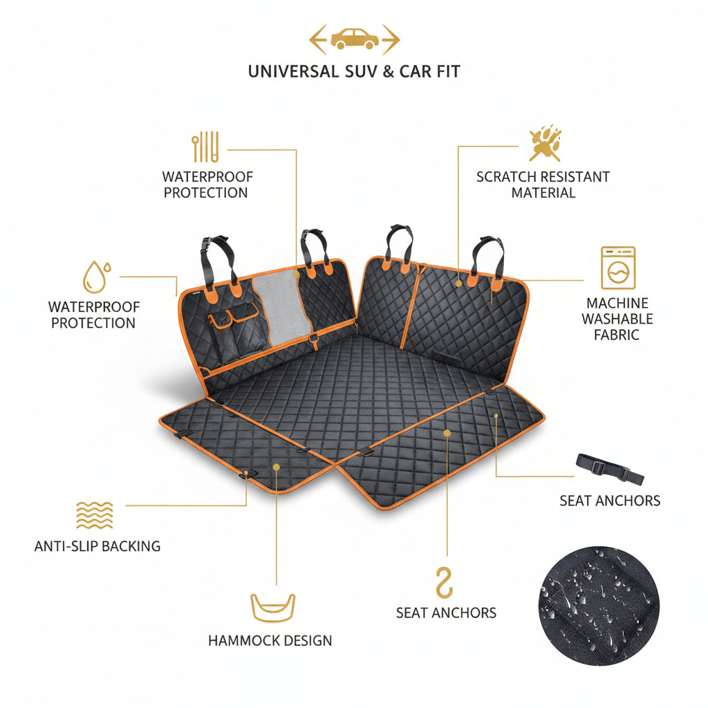 BACK SEAT SAVER — for muddy paws and messy car rides