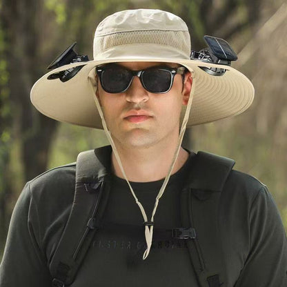 Solar USB Fan Hat with Dual Cooling and Sun Protection - Noman Store LLC