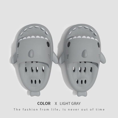 Shark Slippers With Drain Holes Shower Shoes For Women Quick Drying Eva Pool Shark Slides Beach Sandals With Drain Holes - NOMAN STORE LLC