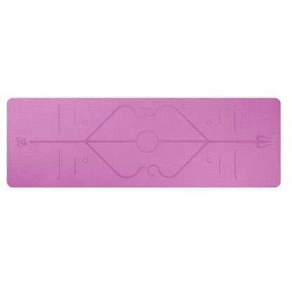 Non Slip TPE Yoga Mat Position Line Beginner - NOMAN STORE LLC