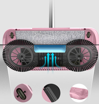 Hand Push Sweeper Household Broom Dustpan Mop Floor All-in-one Machine Gift Mop Sweeper - NOMAN STORE LLC