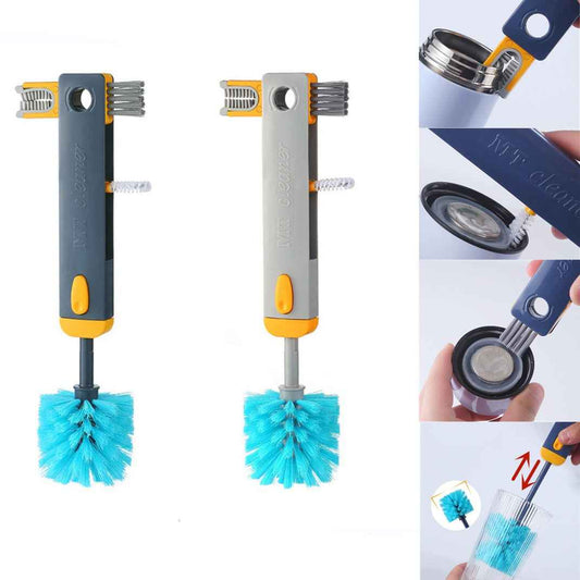 4 in 1 Bottle Cleaning Brush – Multifunctional Cup, Gap & Kitchen Cleaner Tool - NOMAN STORE LLC