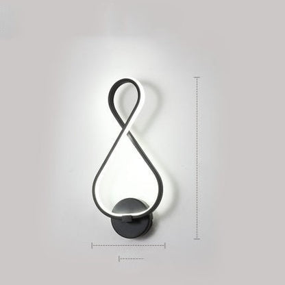 led wall lamp nordic minimalist bedroom bedside lamp - NOMAN STORE LLC