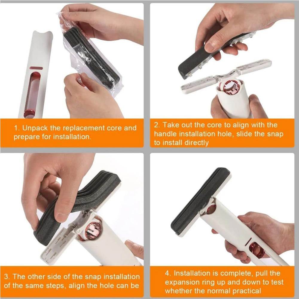 1pc2Mop Head,Hand-Washable Desktop Cleaning Mini Mop, Portable Self-Squeeze Mini Mop,  For Quick Cleaning Of Bathrooms, Kitchens