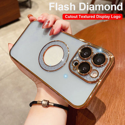 Electroplating Soft Diamond Ring Phone Case Drill Leakage Standard Mobile Phone Case Lens Film - NOMAN STORE LLC