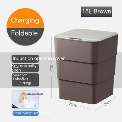 Smart Trash Can With Lid For Bedroom And Living Room Kitchen Storage Box Trash Can Induction Small Car Box Automatic Smart Dustbin Smart Trash Bin - NOMAN STORE LLC