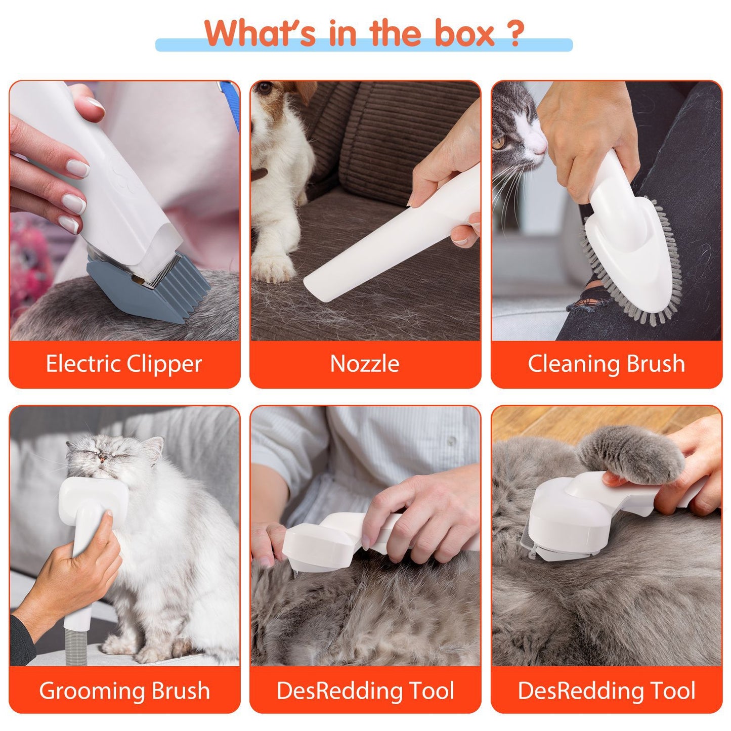 Cross-Border Pet Multifunctional Hair Trimmer, Dog Vacuum Set, All-In-One Machine, Jinmao Cat Vacuum Cleaner, Hair Clipper