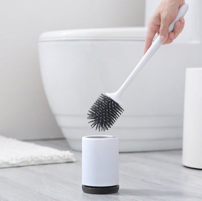 Non-stick Hair Soft Plastic Brush Head Toilet - NOMAN STORE LLC
