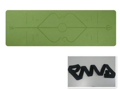 Non Slip TPE Yoga Mat Position Line Beginner - NOMAN STORE LLC