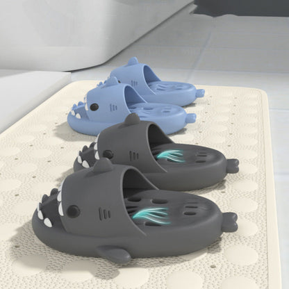 Shark Slippers With Drain Holes Shower Shoes For Women Quick Drying Eva Pool Shark Slides Beach Sandals With Drain Holes - NOMAN STORE LLC