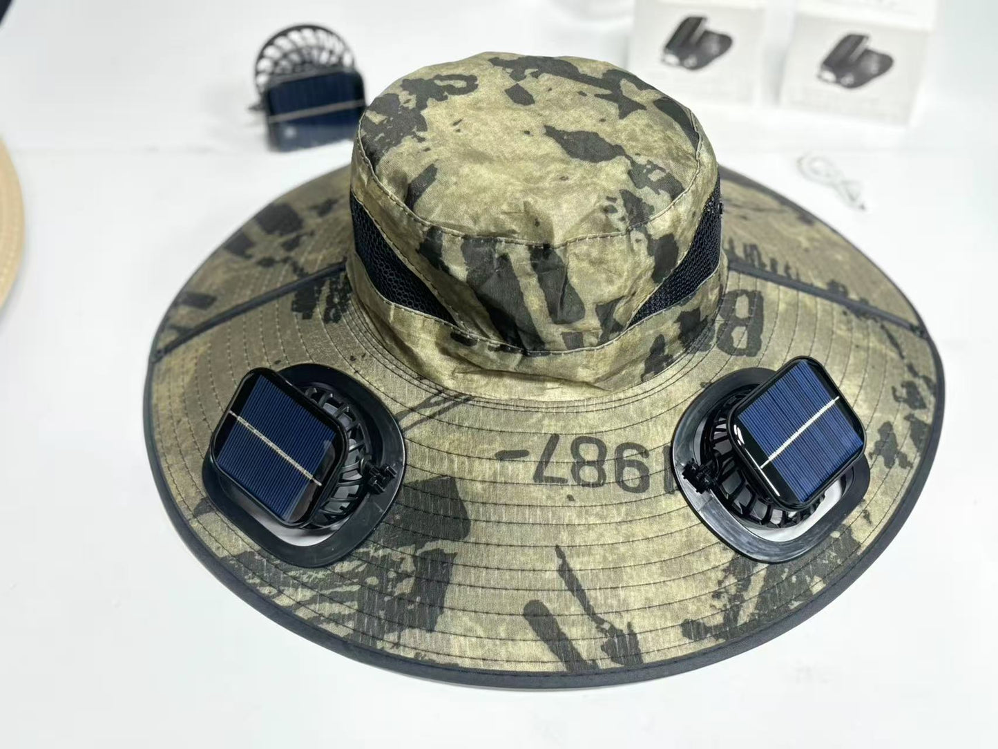 Solar USB Fan Hat with Dual Cooling and Sun Protection - Noman Store LLC