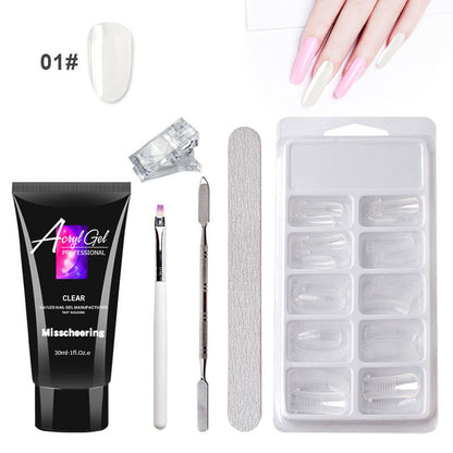 Painless Extension Gel Nail Art Without Paper Holder Quick Model Painless Crystal Gel Set - NOMAN STORE LLC