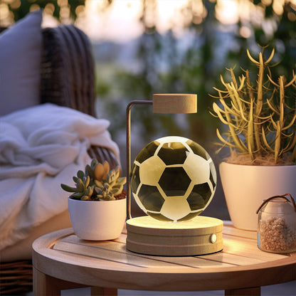 Crystal Ball Cosmic Dinosaur Indoor Night Light USB Power Warm Bedside Light Birthday Gift Night Lamp - NOMAN STORE LLC