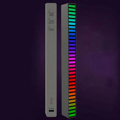 New Car Sound Control Light RGB Voice-Activated Music Rhythm Ambient Light With 32 LED 18 Colors Car Home Decoration Lamp - NOMAN STORE LLC