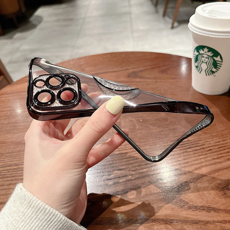 Electroplating Soft Diamond Ring Phone Case Drill Leakage Standard Mobile Phone Case Lens Film - NOMAN STORE LLC