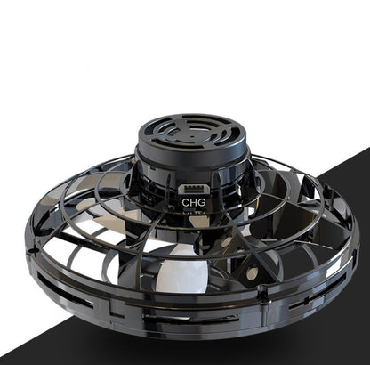 Mini Fingertip Gyro Interactive Decompression Toy Drone LED UFO Type Flying Helicopter Spinner Toy Kids - NOMAN STORE LLC