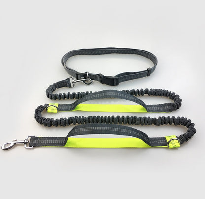 Amazon direct pet supplies multi-function running reflective pull dog leash double elastic dog leash traction - Noman Store LLC
