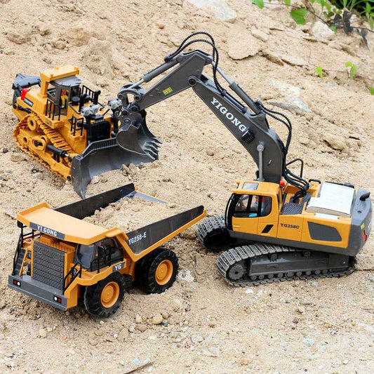 Children's Simple Alloy Charging Excavator Toy Car - NOMAN STORE LLC