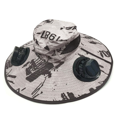 Solar USB Fan Hat with Dual Cooling and Sun Protection - Noman Store LLC