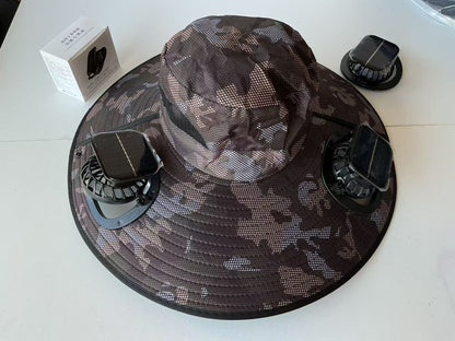 Solar USB Fan Hat with Dual Cooling and Sun Protection - Noman Store LLC