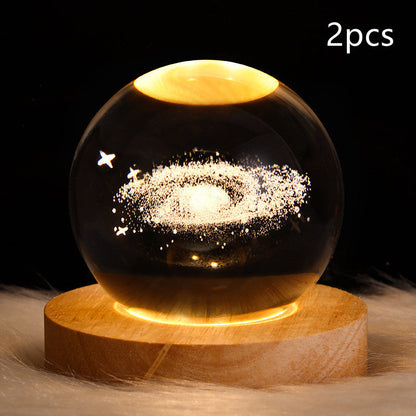 LED Night Light Galaxy Crystal Ball Table Lamp 3D Planet Moon Lamp Bedroom Home Decor For Kids Party Children Birthday Gifts 914e6558-97ed-42ba-b1bf-da8ddce6c890