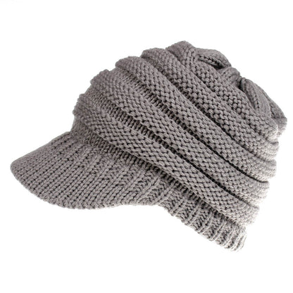 Women Ponytail Beanies Autumn Winter Hats Female Soft Knitting Caps Warm Ladies Skullies - NOMAN STORE LLC