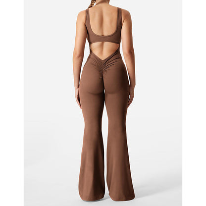Slim Fit Hip Raise Jumpsuit Sexy Backless Exercise Yoga Clothes - NOMAN STORE LLC