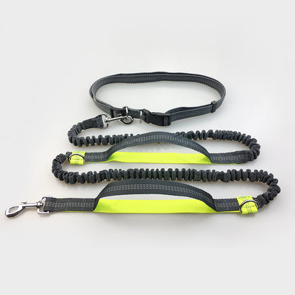 Amazon direct pet supplies multi-function running reflective pull dog leash double elastic dog leash traction - Noman Store LLC