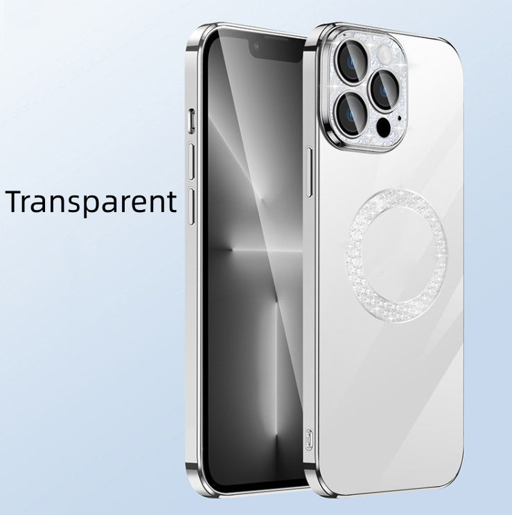 Electroplating Soft Diamond Ring Phone Case Drill Leakage Standard Mobile Phone Case Lens Film - NOMAN STORE LLC