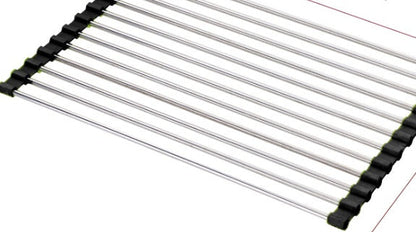 Folding Kitchen Drain Sink Rack Stainless Steel - NOMAN STORE LLC