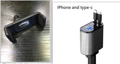 Metal Car Charger 100W Super Fast Charging Car Cigarette Lighter USB And TYPE-C Adapter - NOMAN STORE LLC