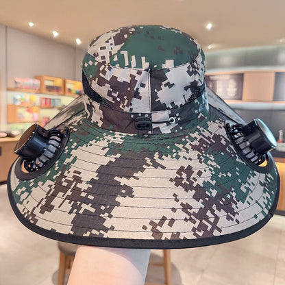Solar USB Fan Hat with Dual Cooling and Sun Protection - Noman Store LLC