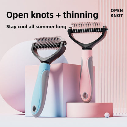 Double-Sided Pet Detangling and Thinning Comb