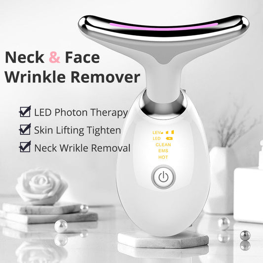 EMS Thermal Neck Lifting And Tighten Massager Electric Microcurrent Wrinkle Remover - NOMAN STORE LLC