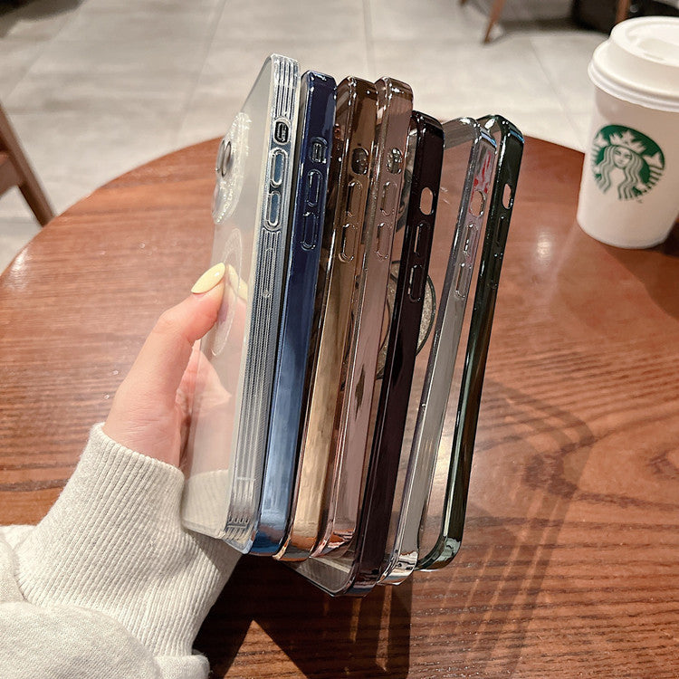 Electroplating Soft Diamond Ring Phone Case Drill Leakage Standard Mobile Phone Case Lens Film - NOMAN STORE LLC