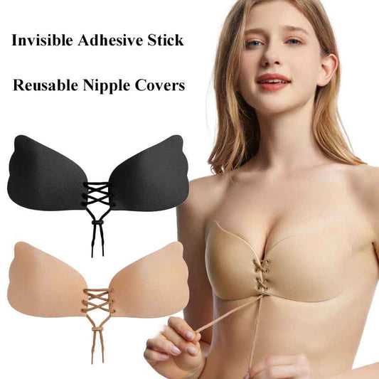 Large Size Strapless Bra Adhesive Sticky Push Up Bras For Women Rabbit Brassiere Lingerie Invisible Women Hot - NOMAN STORE LLC
