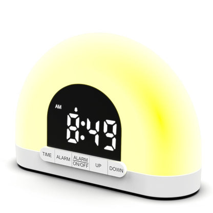 Sunrise wake-up light white display