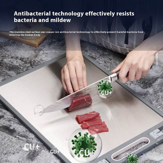 Cutting Board 304 Stainless Steel Chopping Board Kitchen Plastic Cutting Board Sharpening Double-sided Cutting Board - Noman Store LLC