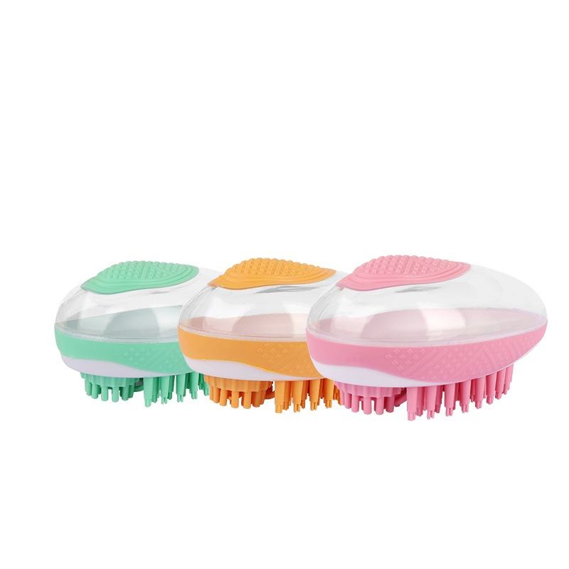 Dog Cat Bath Brush 2-in-1 Pet SPA Massage Comb Soft Silicone Pets Shower Hair Grooming Cmob Dog Cleaning Tool Pet Products - Noman Store LLC