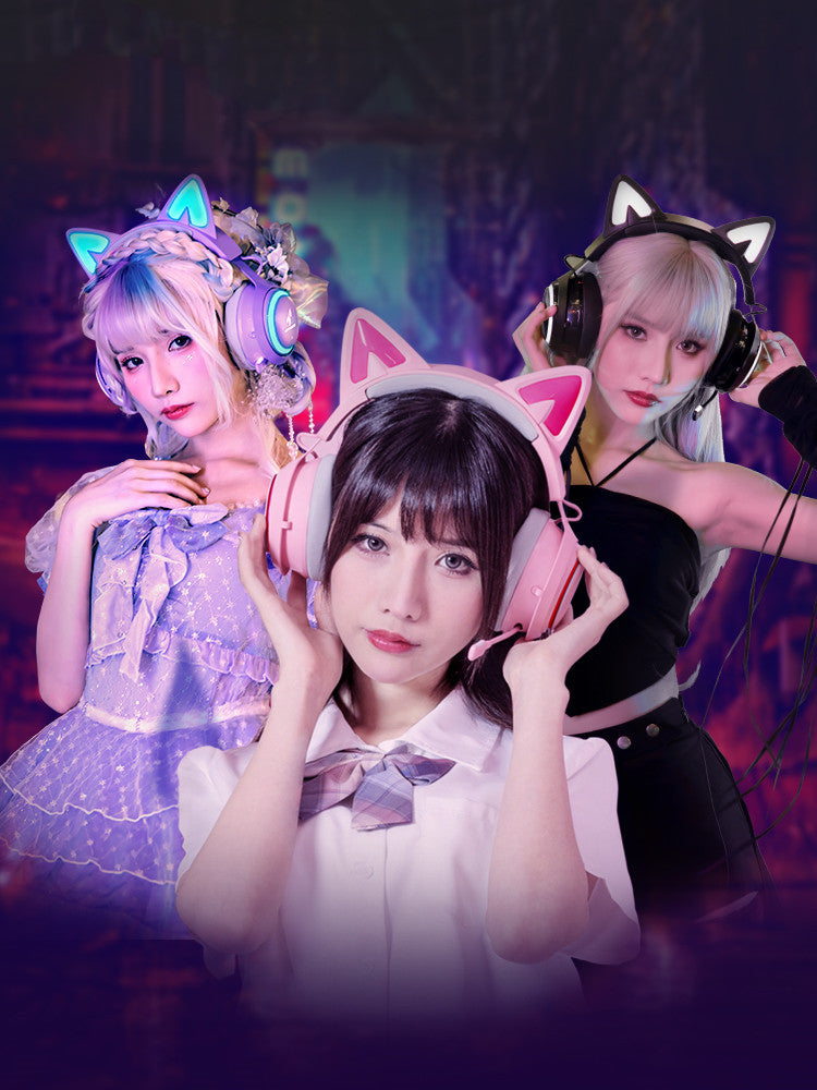 Net Red Same Style Luminous Cat Ear Headphones - NOMAN STORE LLC