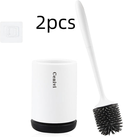 Non-stick Hair Soft Plastic Brush Head Toilet - NOMAN STORE LLC