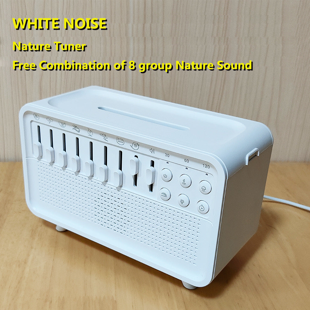 3 In 1 Bluetooth Speaker White Noise Sleep Night Light Humidifier All-in-one Machine Free Combination Of 8 Group Nature Sound - NOMAN STORE LLC