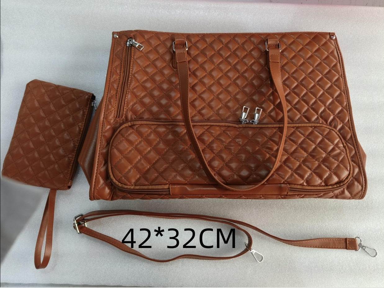 Fashionable Lunch Tote Bag Women's Thermal Insulation Lunch Box Leak-proof Crossbody Computer Storage Bag Quilted Large Capacity Handbag With Purse - Noman Store LLC