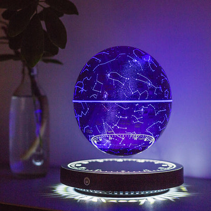 Floating moon lamp on desk