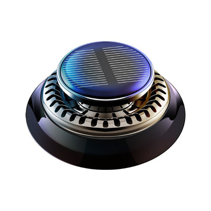 Portable Kinetic Car Air Freshener Solar Powered Double Ring Rotating Air Cleaner Perfume Fragrance Diffuser - NOMAN STORE LLC
