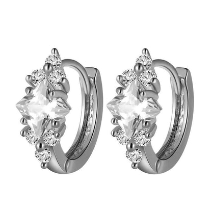 European And American Personalized Square Zircon Earrings - NOMAN STORE LLC